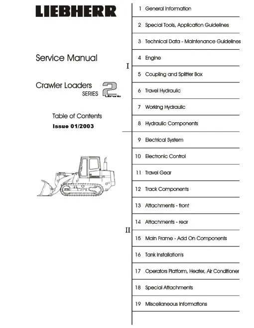 John Deere 655C, 755C, Liebherr 622 and 632 Crawler Loader Pdf Technical Service Repair Manual TM1945