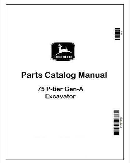 John Deere 75 P-tier Gen-A Excavator Parts Catalog Manual PDF PC15522