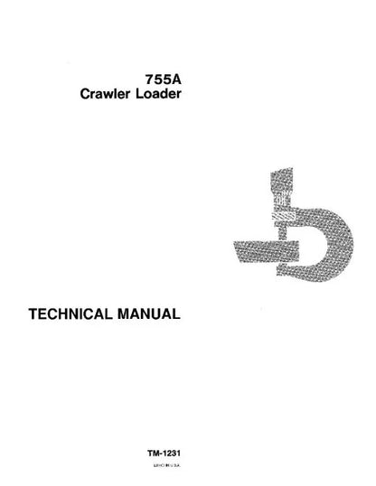 John Deere 755A Crawler Loader Pdf Technical Service Repair Manual TM1231
