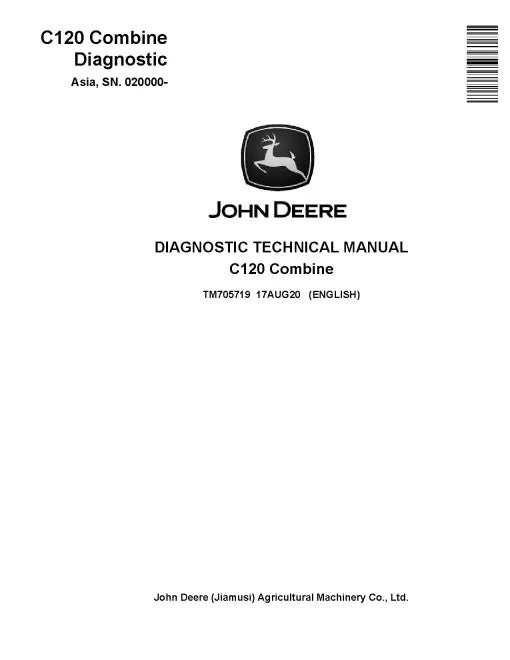 John Deere C120 Combine Pdf Diagnostic Manual TM705719
