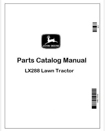 John Deere LX288 Lawn Tractor Parts Catalog Manual PDF PC2719