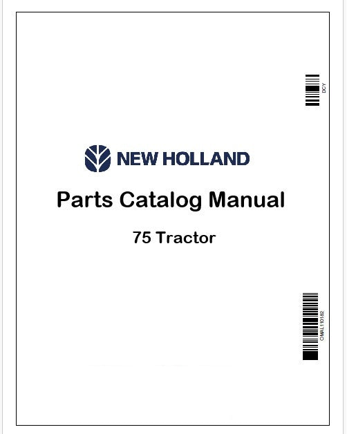 New Holland 75 Tractor Parts Catalog Manual Instant PDF