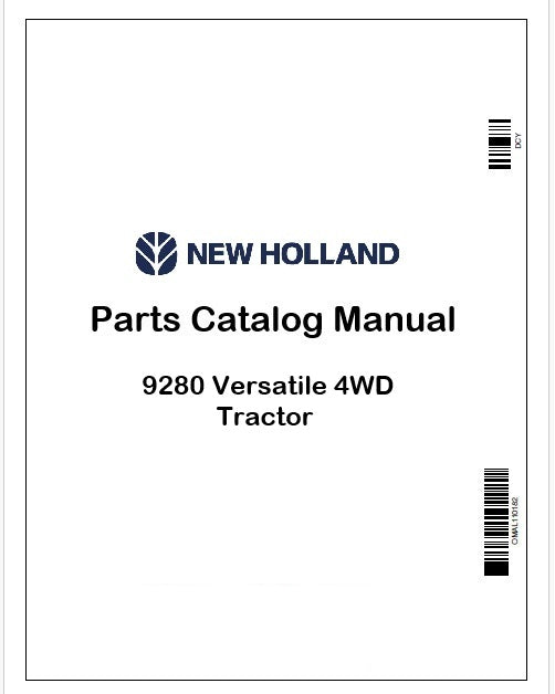 New Holland 9280 Versatile 4WD Tractor Parts Catalog Manual Instant PDF
