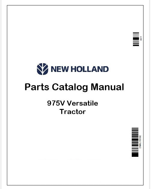 New Holland 975V Versatile Tractor Parts Catalog Manual Instant PDF