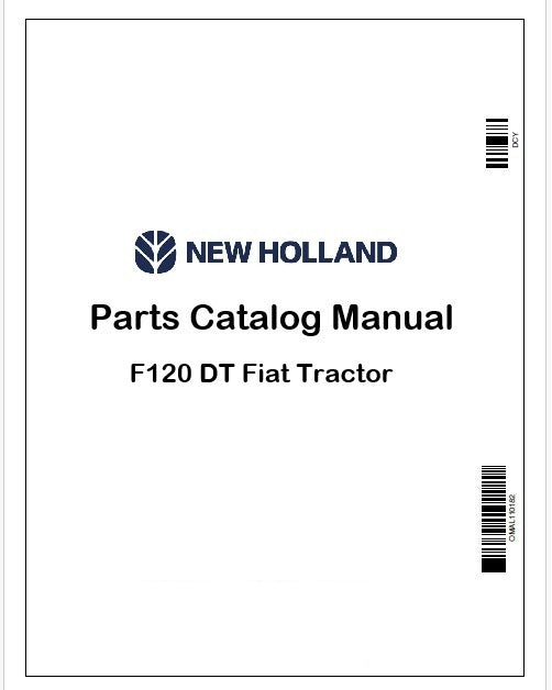 New Holland F120 DT Fiat Tractor Parts Catalog Manual Instant PDF