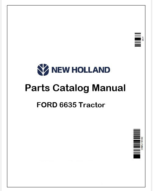 New Holland FORD 6635 Tractor Parts Catalog Manual Instant PDF