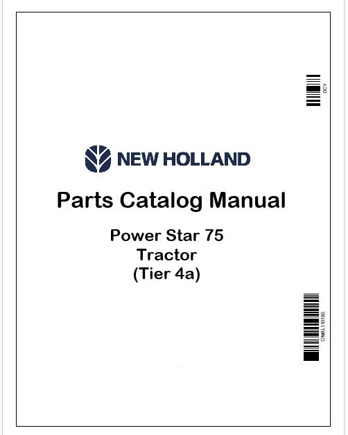 New Holland Power Star 75 Tractor Parts Catalog Manual Instant PDF (Tier 4a)