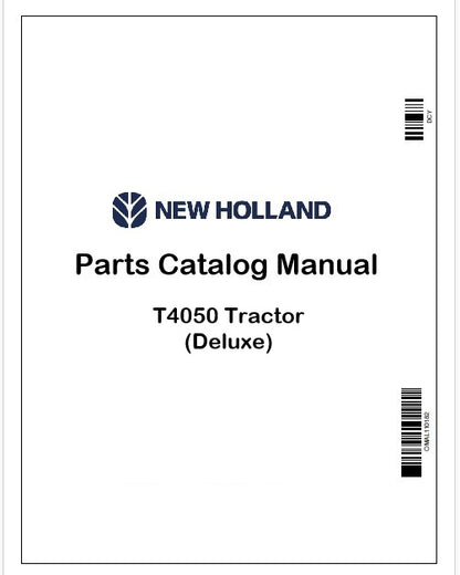 New Holland T4050 Tractor Parts Catalog Manual Instant PDF (Deluxe)