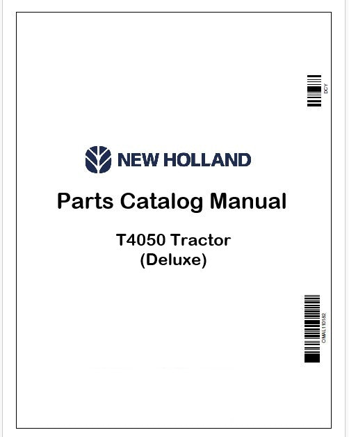 New Holland T4050 Tractor Parts Catalog Manual Instant PDF (Deluxe)
