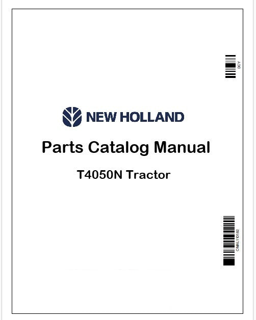 New Holland T4050N Tractor Parts Catalog Manual Instant PDF