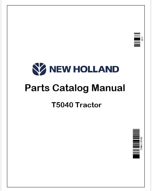 New Holland T5040 Tractor Parts Catalog Manual Instant PDF