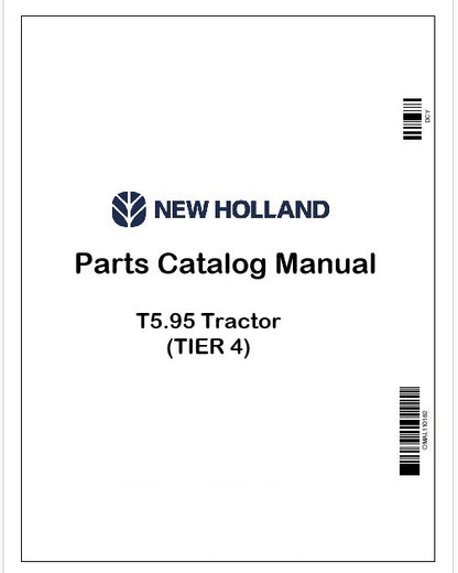 New Holland T5.95 Tractor Parts Catalog Manual Instant PDF (TIER 4)