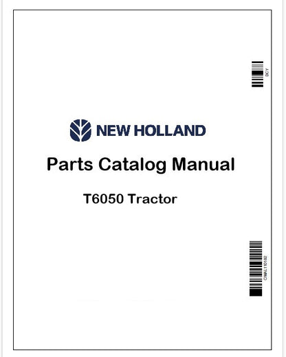 New Holland T6050 Tractor Parts Catalog Manual Instant PDF (Tier 3, ELITE)