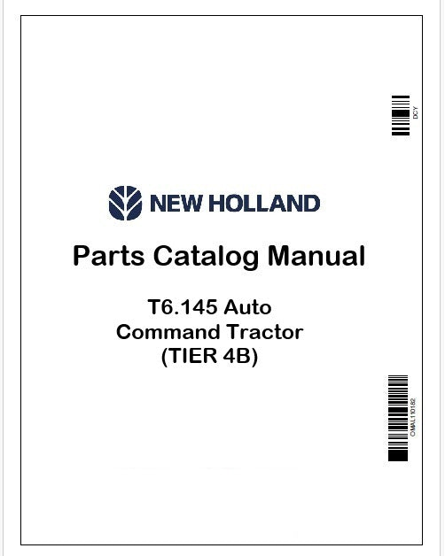 New Holland T6.145 Auto Command Tractor Parts Catalog Manual Instant PDF (TIER 4B)
