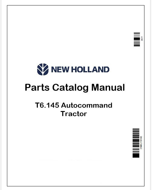 New Holland T6.145 Autocommand Tractor Parts Catalog Manual Instant PDF (Stage V)