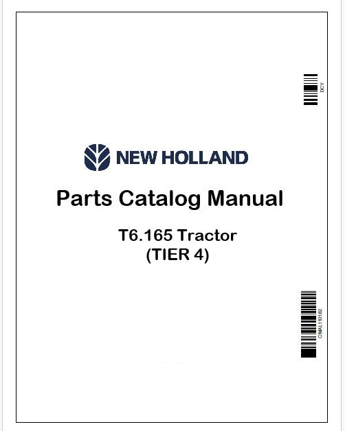 New Holland T6.165 Tractor Parts Catalog Manual Instant PDF (TIER 4)