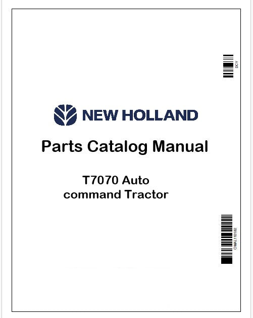 New Holland T7070 Auto command Tractor Parts Catalog Manual Instant PDF