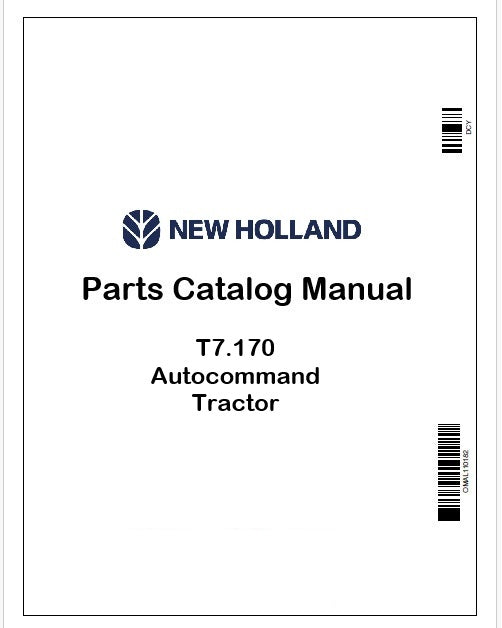 New Holland T7.170 Autocommand Tractor Parts Catalog Manual Instant PDF