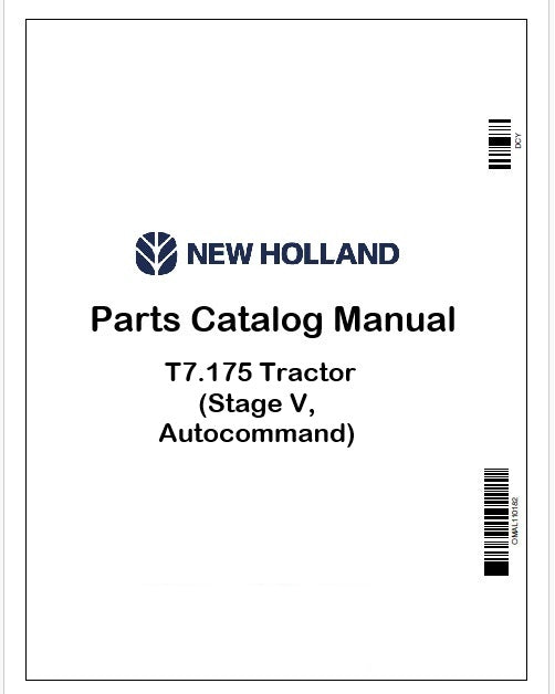 New Holland T7.175 Tractor Parts Catalog Manual Instant PDF (Stage V, Autocommand)