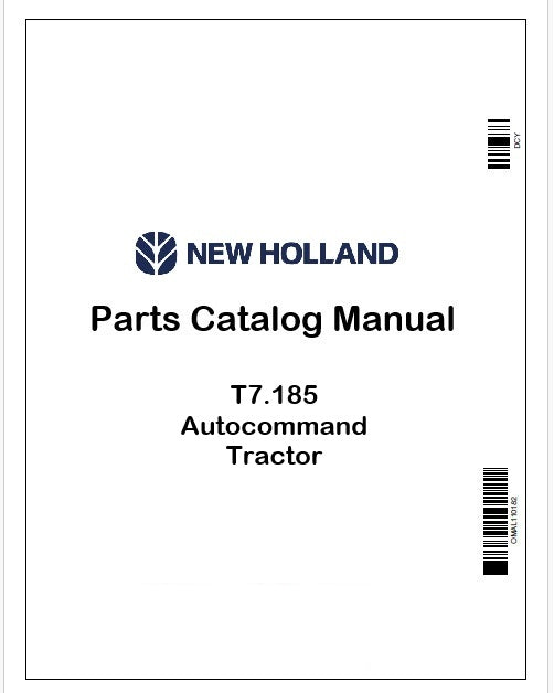 New Holland T7.185 Autocommand Tractor Parts Catalog Manual Instant PDF