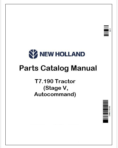 New Holland T7.190 Tractor Parts Catalog Manual Instant PDF (Stage V, Autocommand)