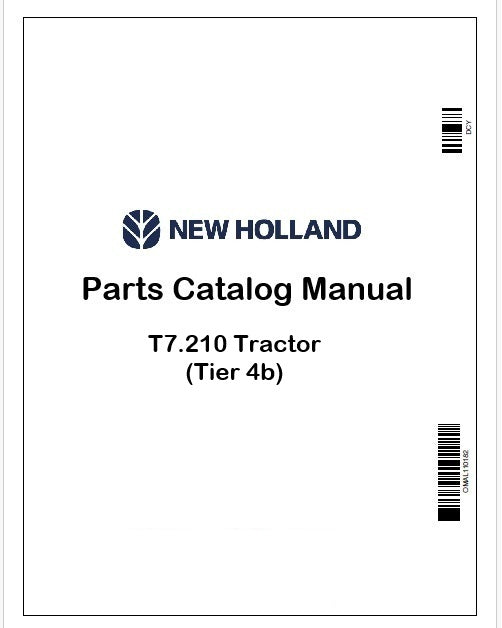New Holland T7.210 Tractor Parts Catalog Manual Instant PDF (Tier 4b)