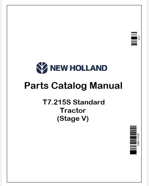 New Holland T7.215S Standard Tractor Parts Catalog Manual Instant PDF (Stage V)