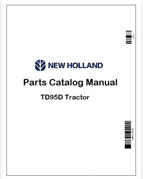 New Holland TD95D Tractor Parts Catalog Manual Instant PDF
