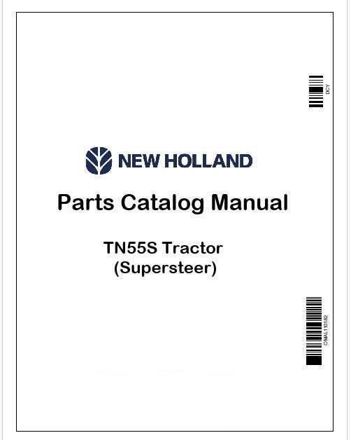 New Holland TN55S Tractor Parts Catalog Manual Instant PDF (Supersteer)