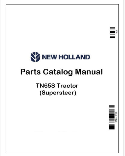 New Holland TN65S Tractor Parts Catalog Manual Instant PDF (Supersteer)