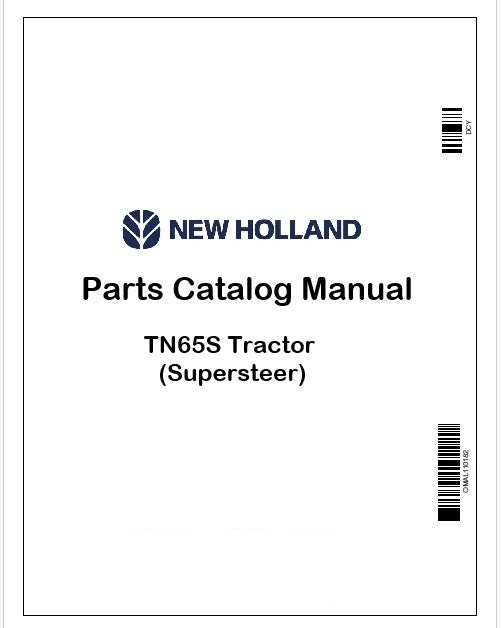 New Holland TN65S Tractor Parts Catalog Manual Instant PDF (Supersteer)