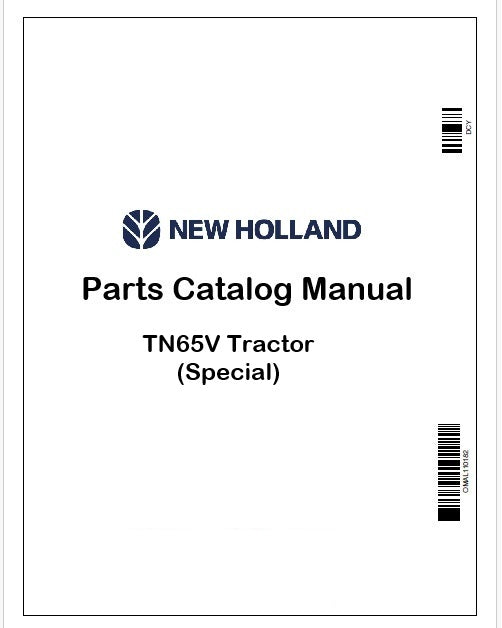 New Holland TN65V Tractor Parts Catalog Manual Instant PDF (Special)