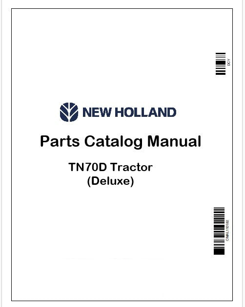 New Holland TN70D Tractor Parts Catalog Manual Instant PDF (Deluxe)