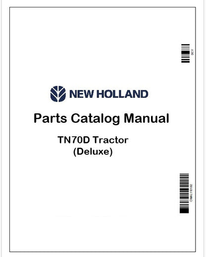 New Holland TN70D Tractor Parts Catalog Manual Instant PDF (Deluxe)