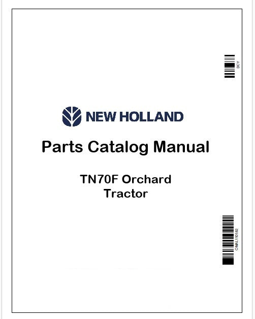 New Holland TN70F Orchard Tractor Parts Catalog Manual Instant PDF