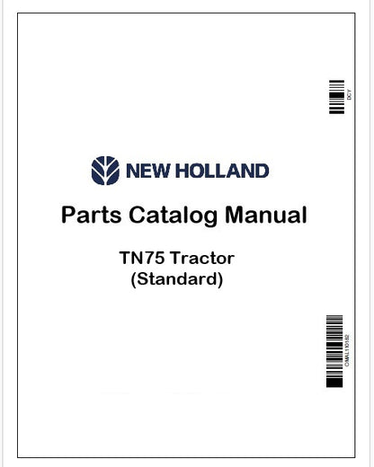 New Holland TN75 Tractor Parts Catalog Manual Instant PDF (Standard)