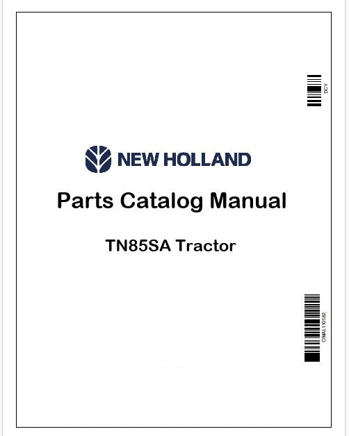 New Holland TN85SA Tractor Parts Catalog Manual Instant PDF