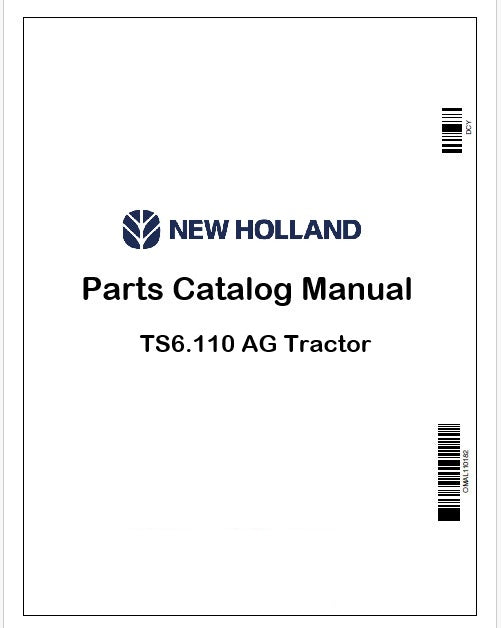 New Holland TS6.110 AG Tractor Parts Catalog Manual Instant PDF (MEX)