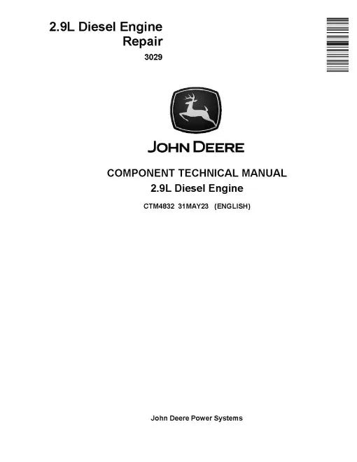 Powertech 3029D and 3029T Diesel Engines Component Pdf Repair Service Manual (CTM4832)