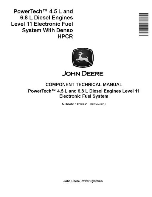 Powertech 4045 and 6068 Diesel Engines Level 11 Electronic Fuel System with Denso Pdf Repair Service Manual (CTM220)