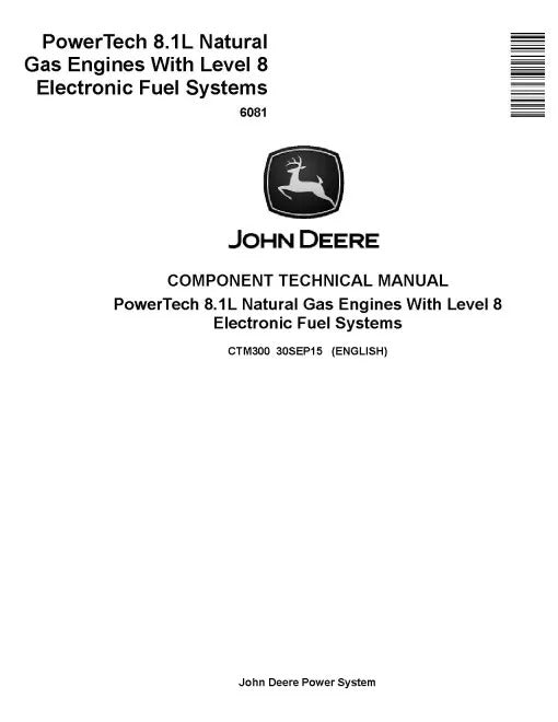 Powertech 6081HFN04 Natural Gas Engines Level 8 Electronic Fuel System Pdf Repair Service Manual (CTM300)