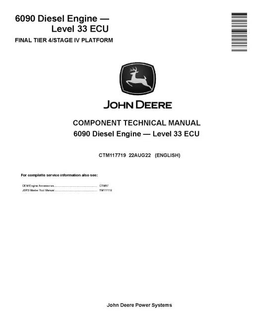 Powertech 6090 FINAL TIER 4/STAGE IV Diesel Engines with Level 33 ECU Pdf Repair Service Manual (CTM117719)