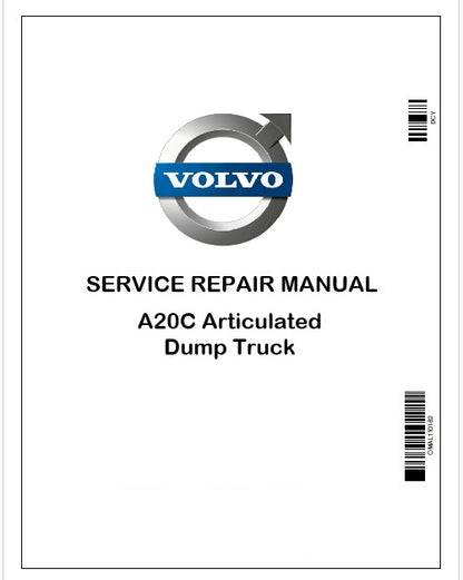 Volvo A20C Articulated Dump Truck Repair Service Manual Instant PDF