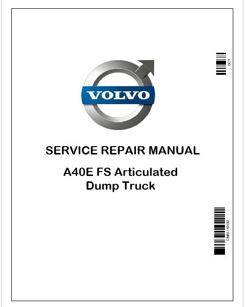 Volvo A40E FS Articulated Dump Truck Repair Service Manual Instant PDF