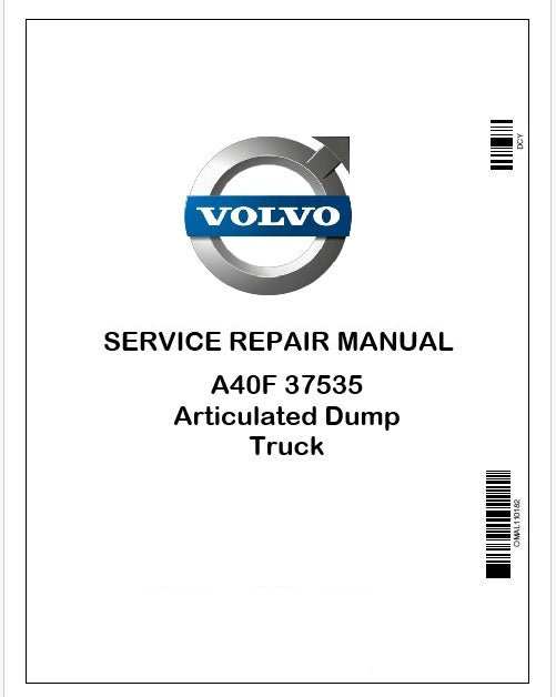 Volvo A40F 37535 Articulated Dump Truck Repair Service Manual Instant PDF