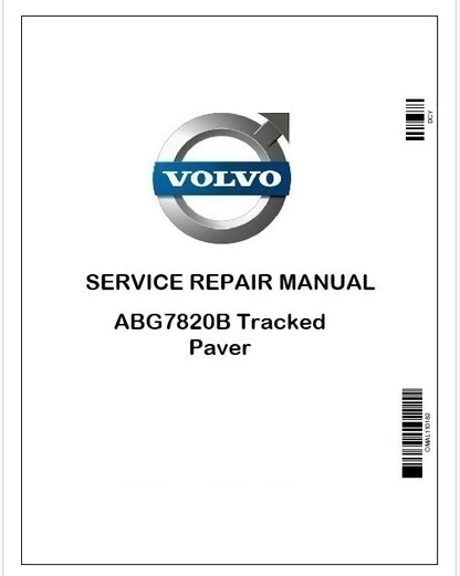 Volvo ABG7820B Tracked Paver Repair Service Manual PDF PID:80883069