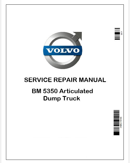 Volvo BM 5350 Articulated Dump Truck Repair Service Manual Instant PDF