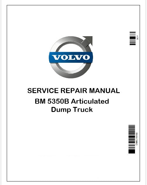 Volvo BM 5350B Articulated Dump Truck Repair Service Manual Instant PDF