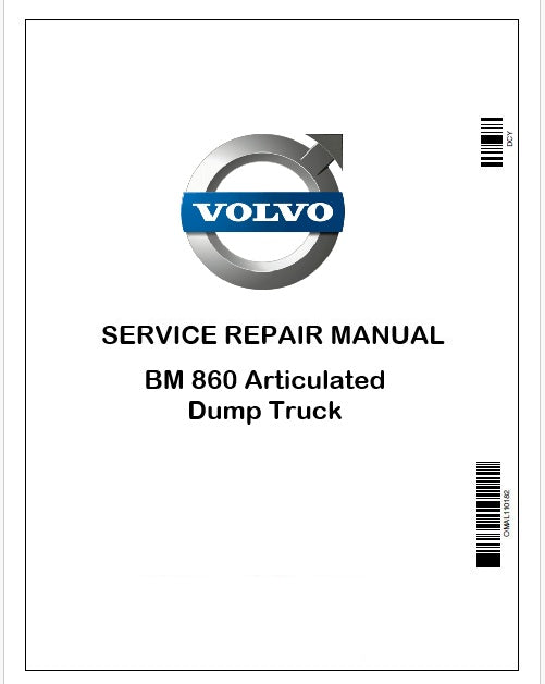 Volvo BM 860 Articulated Dump Truck Repair Service Manual Instant PDF