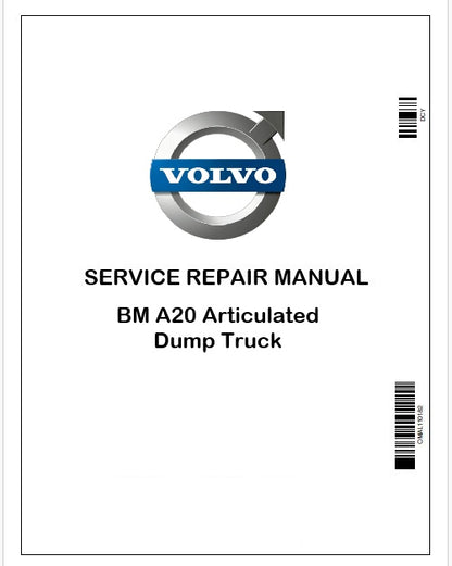 Volvo BM A20 Articulated Dump Truck Repair Service Manual Instant PDF